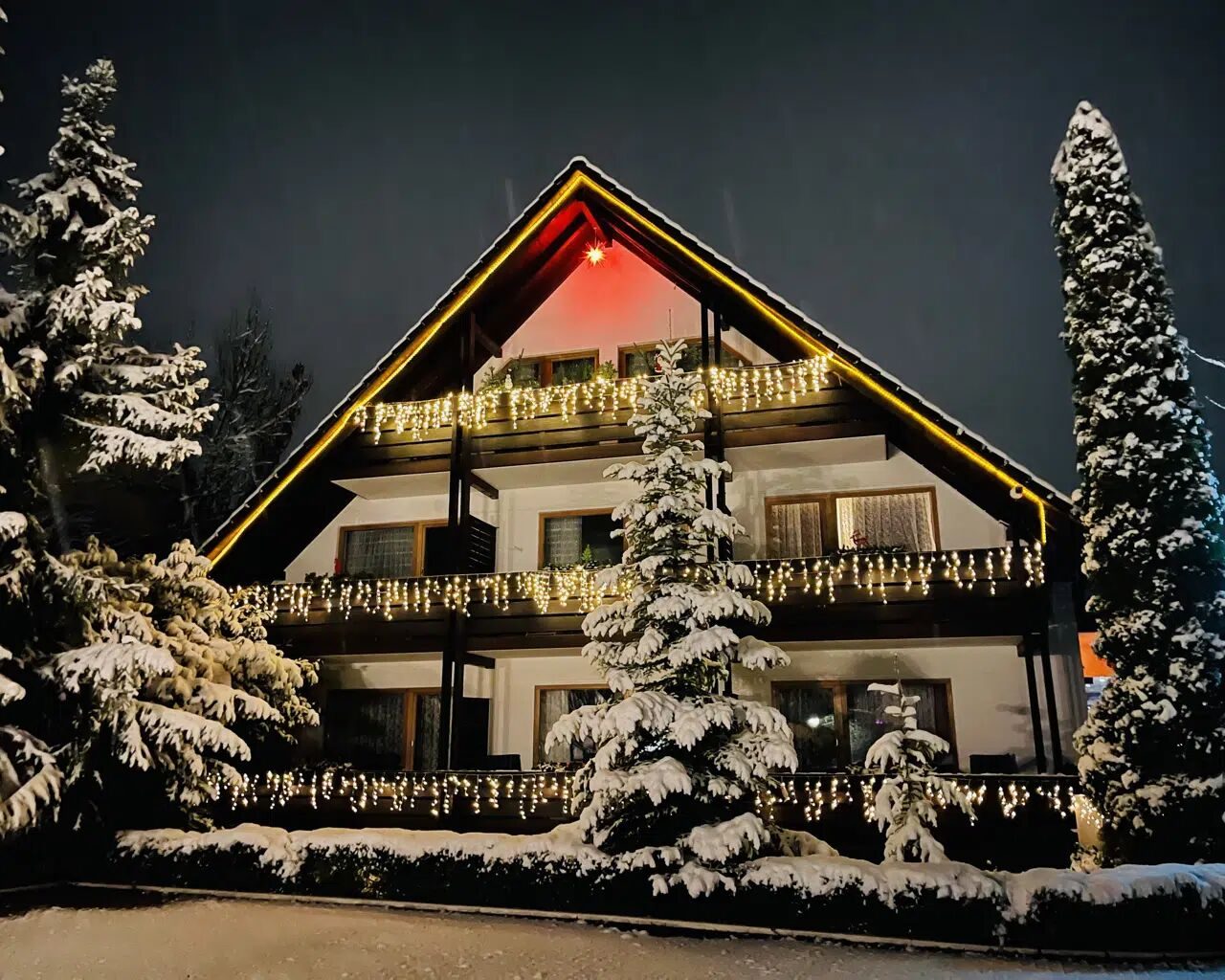 Aparthotel Tannenhof om vinteren