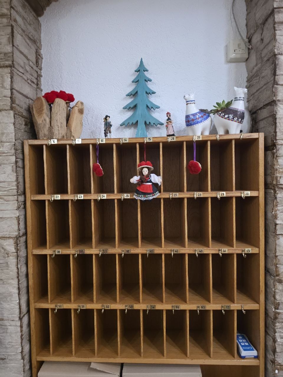 Schlüsselschrank an der Rezeption