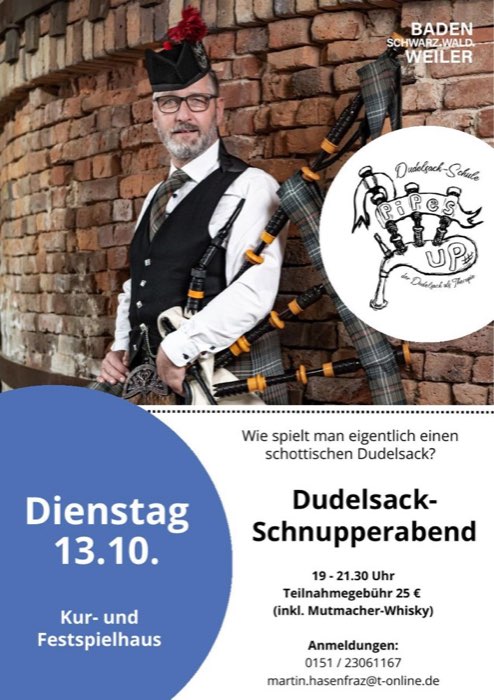 Dudelsack-Schnupperabend, 13.10.