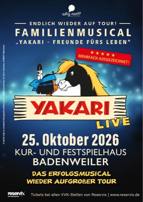 Familien-Musical: Yakari – Freunde fürs Leben, 25.10.